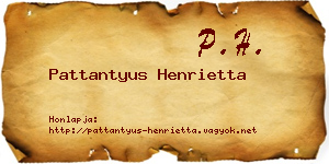 Pattantyus Henrietta névjegykártya